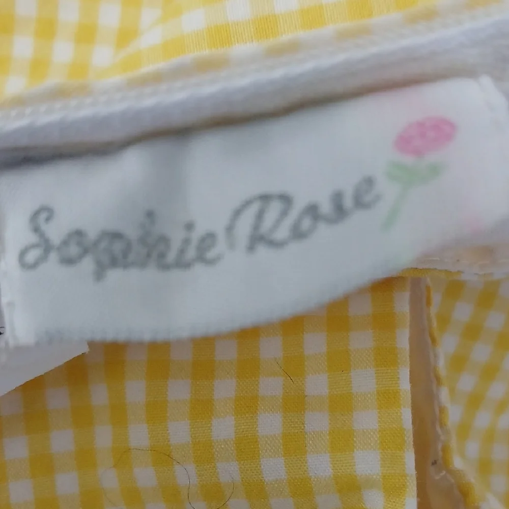 Sophie Rose Yellow Gingham Little Me Blue/White Girls Sun Dresses SZ 18 Mo